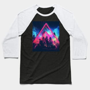 Vaporwave Triangle Chillwave Neon Baseball T-Shirt